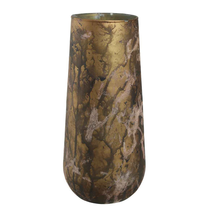 PTMD Sjoerd Ronde Vaas - H27 x Ø12 cm - Glas - Bruin