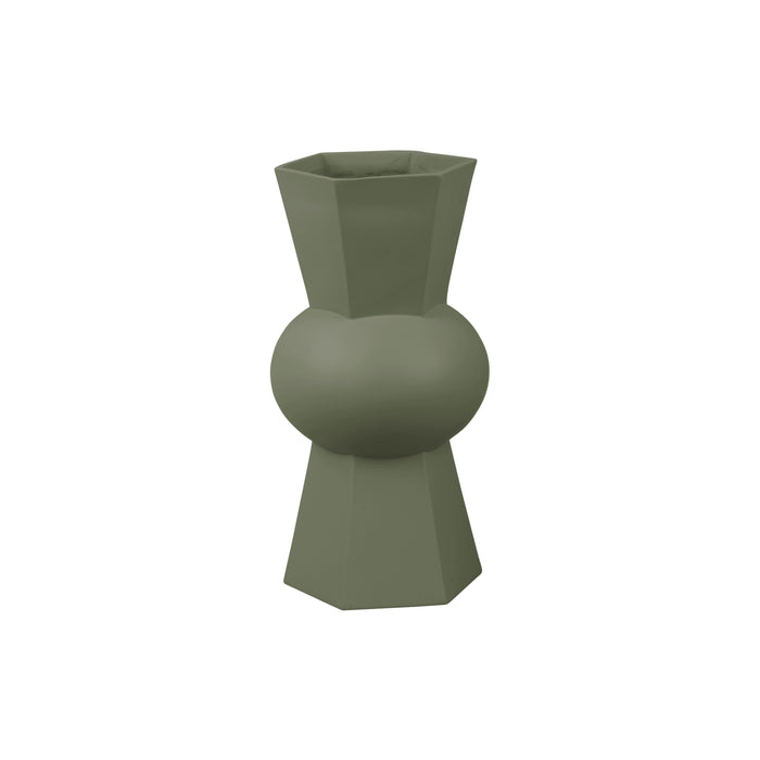 present time - Vase Geo Count polyresin jungle green