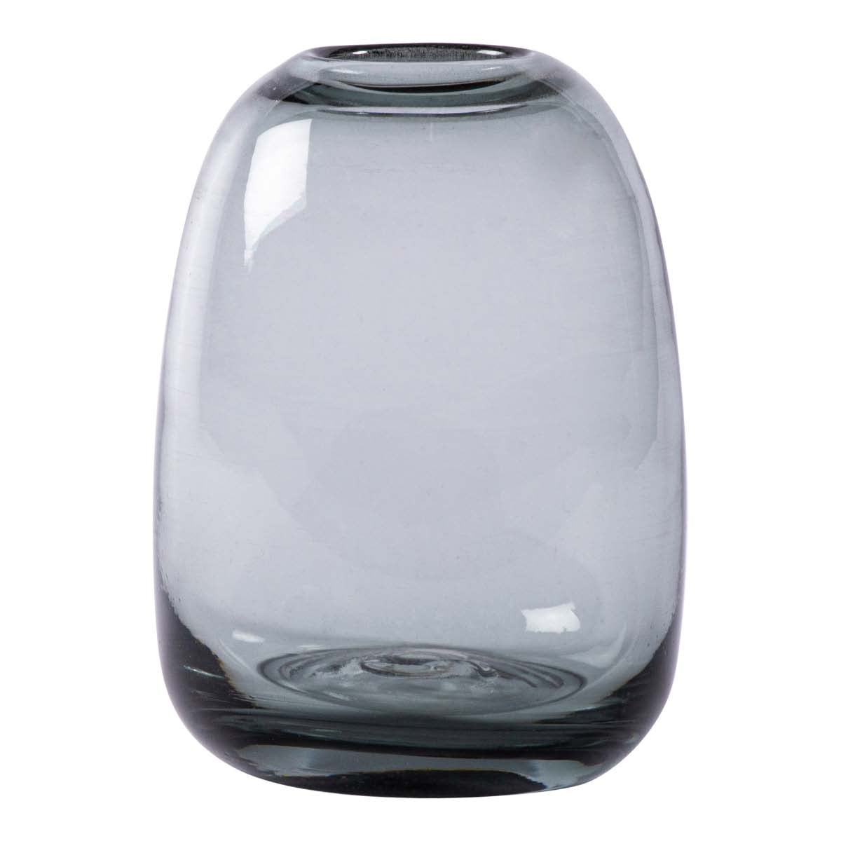 PTMD Farish Ronde Vaas - H16 x Ø12,5 cm - Glas - Grijs