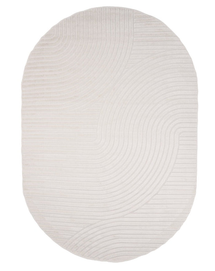 Rebellenclub Skade Vloerkleed Ovaal 340x240 - Beige