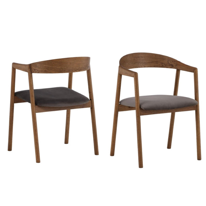 Rebellenclub Loima Eetkamerstoel - Set van 2 - Walnoot