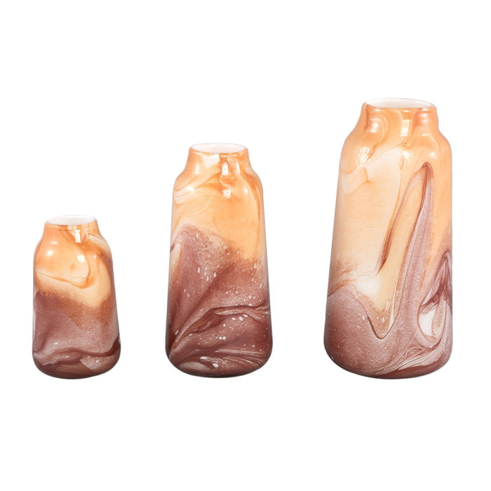 PTMD Vaas Evodie - 13x13x23 cm - Glas - Rood