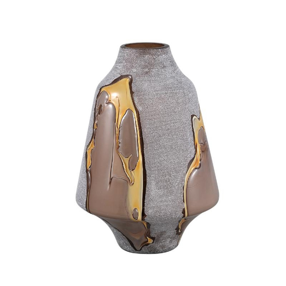 PTMD Vaas Nevil - 25x25x36 cm - Glas - Bruin