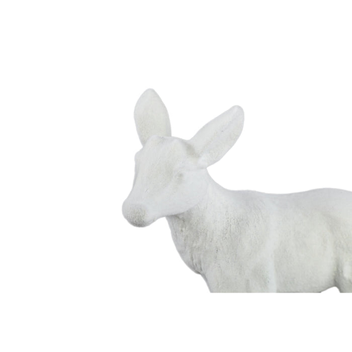 PTMD Deco object Rendier Saubia - 16x6x18 cm - Polyester - Creme