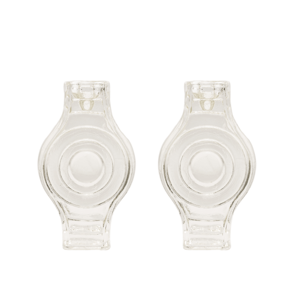 Brût Homeware, Set van 2 Kaarshouder Round, clear