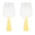 Brût Homeware, Wijnglas Claude, helder | geel topaas, set van 2
