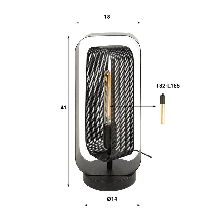 Fraaai - Kasey tafellamp 1L - artic zwart