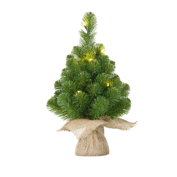 Mica Decorations Kunst kerstboom - mini - LED lampjes - 60 cm
