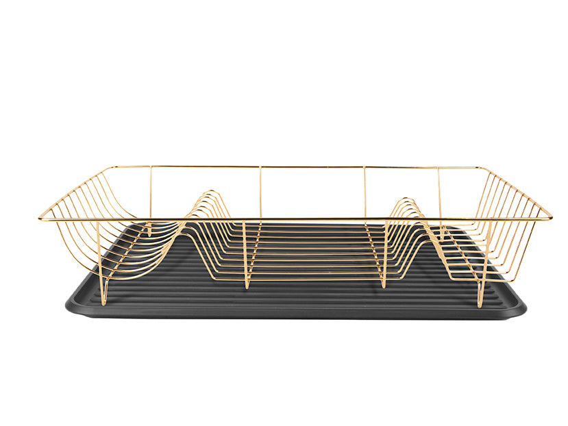 present time - Afdruiprek Linea - Goud|Zwart - 49x32x9,5cm