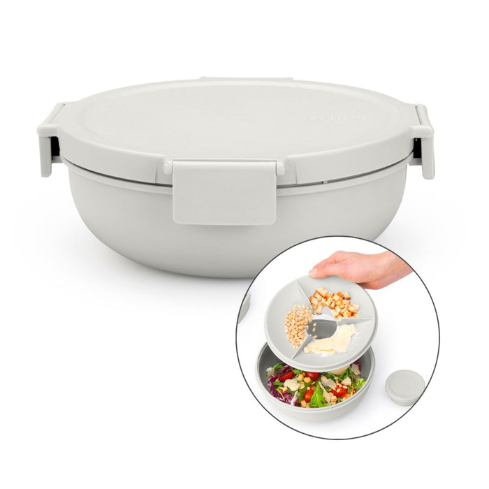 Brabantia Make & Take Salade Lunchbox 1,3 L - Kunststof - Light Grey