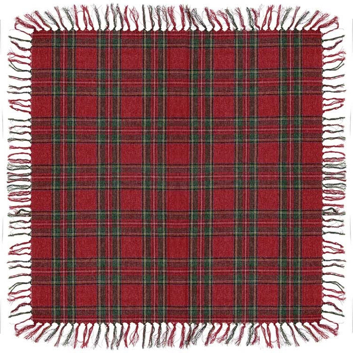 Unique Living - Tafelkleed Xmas Tartan - 90x90cm - Red