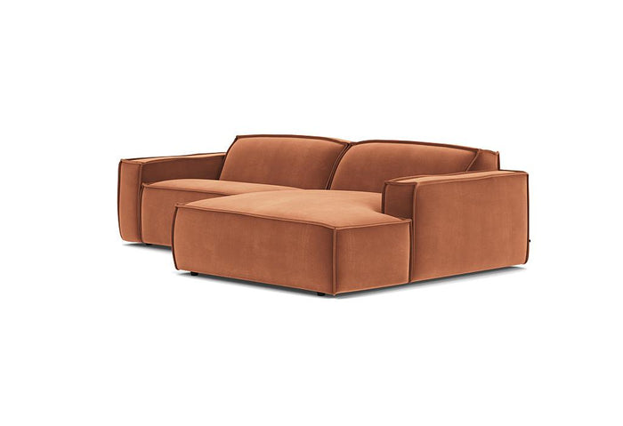 Edge bank met longchair rechts Soil 01 natural