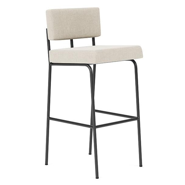 FÉST Monday barkruk 80 zwart Soil 01 natural