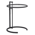 ClassiCon Adjustable Table E 1027 Black bijzettafel Ø52 helder glas