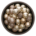 Bellatio decorations Kerstballen - 37x st - champagne - 6 cm
