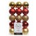 Decoris kerstballen - 30x st - goud en rood - D6 cm