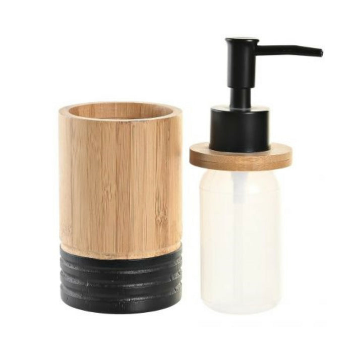 Items Zeeppompje - bruin zwart - bamboe hout - 7 x 17 cm