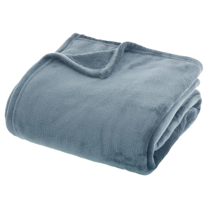 Atmosphera Plaid - ijsblauw - polyester - 180 x 230 cm