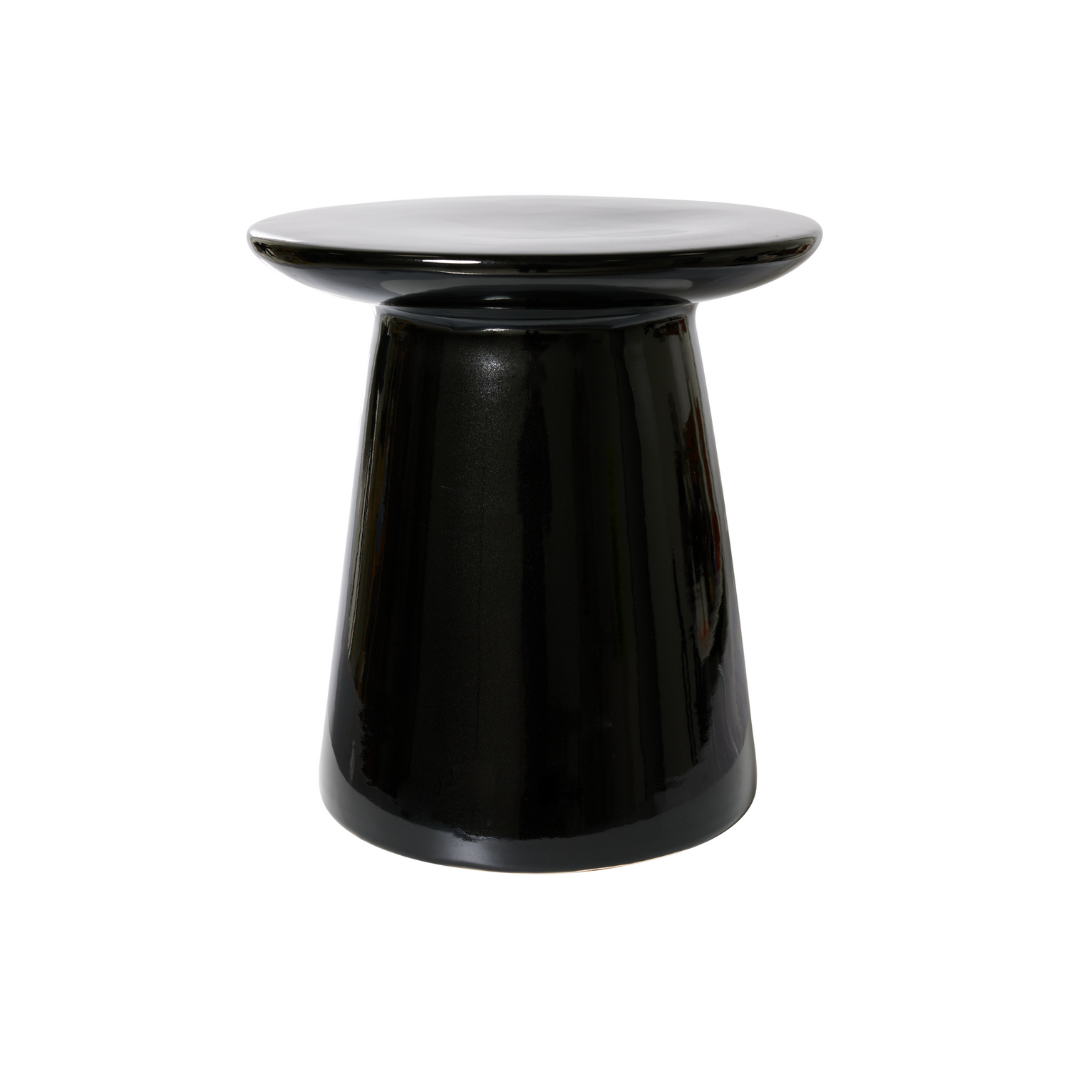 HKliving Earthenware Bijzettafel M - Glossy Black