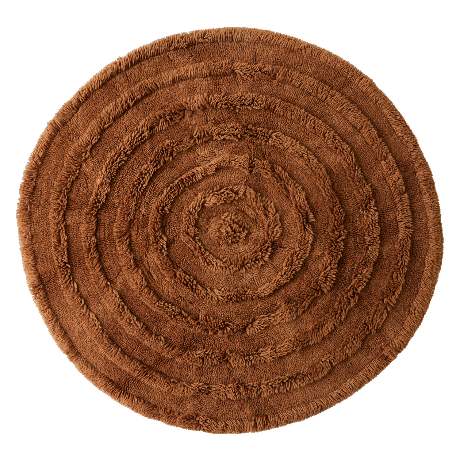 HKliving Round Woolen Vloerkleed Ø 150 cm - Mahogany