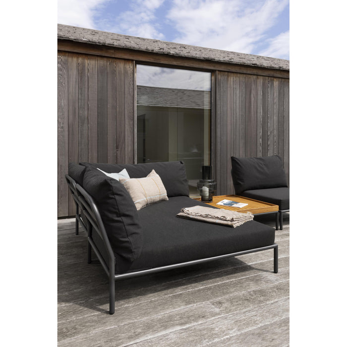 Level2 Cozy Corner loungebank links frame donkergrijs stof char