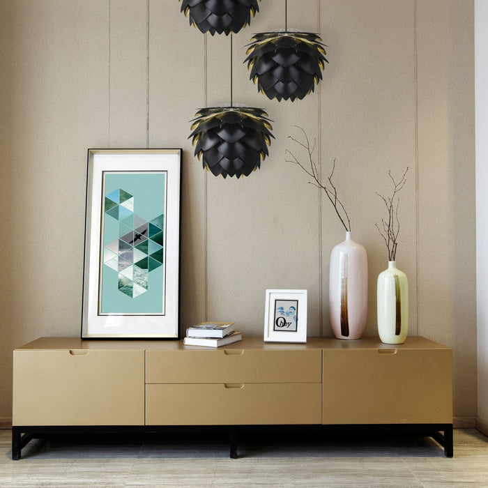 Umage Silvia Mini hanglamp Ø32 zwart snoer, koper