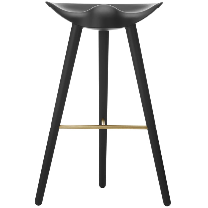 Audo Copenhagen ML42 barkruk H81 zwart gebeitst beuken, messing