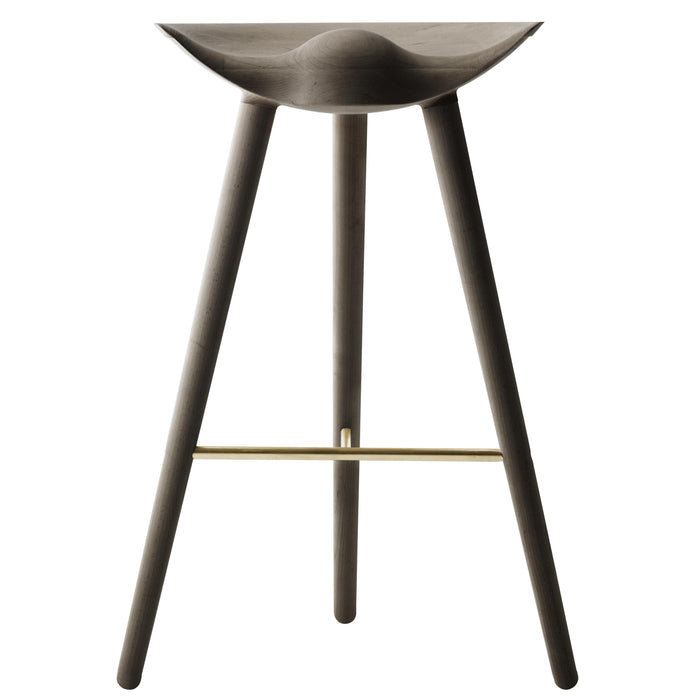 Audo Copenhagen ML42 barkruk H81 bruin geolied eiken, messing