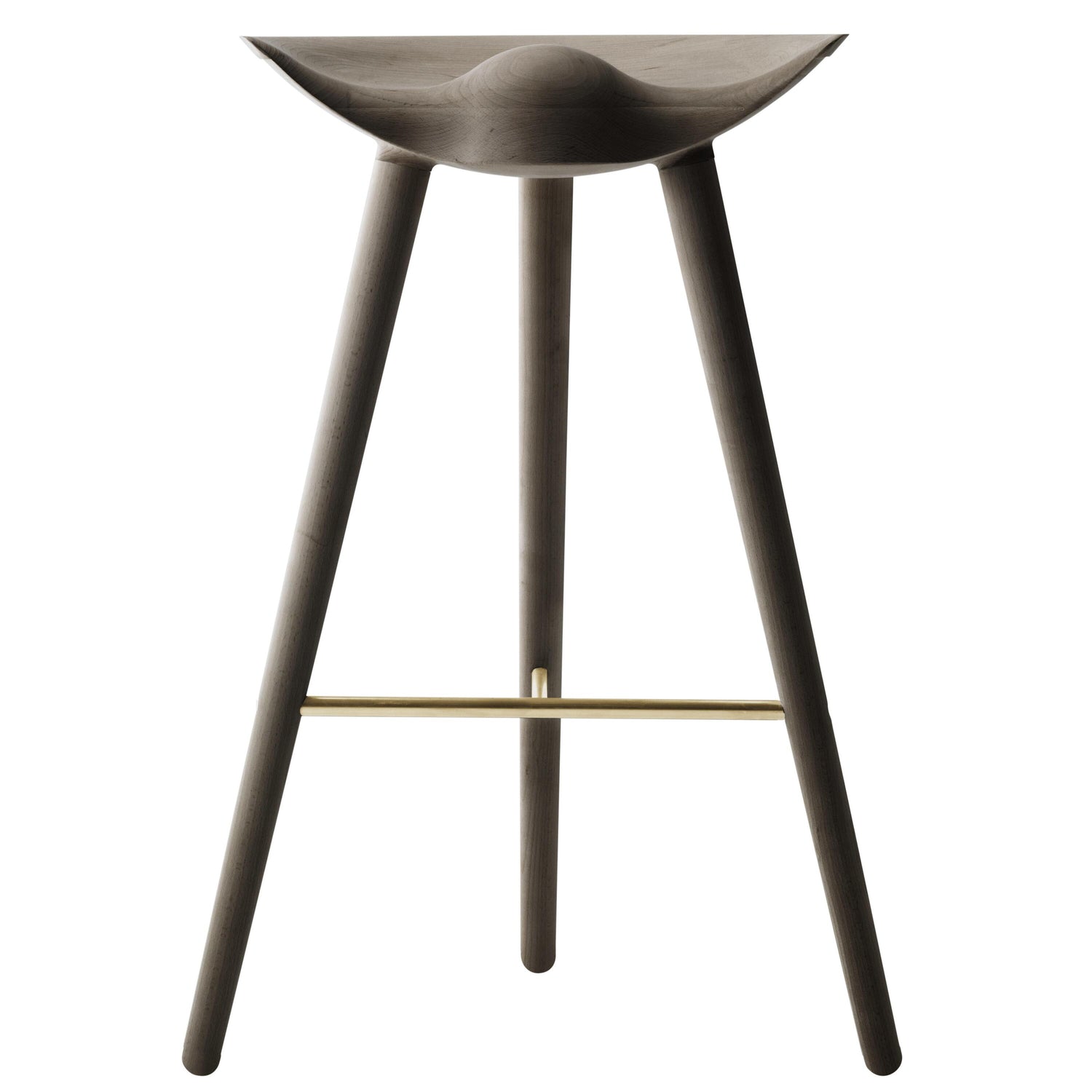 Audo Copenhagen ML42 barkruk H81 bruin geolied eiken, messing