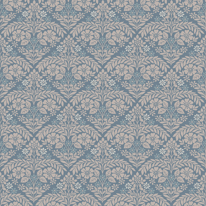 Laura Ashley Margam Behang - Bloemen - 10mx52cm - Blauw