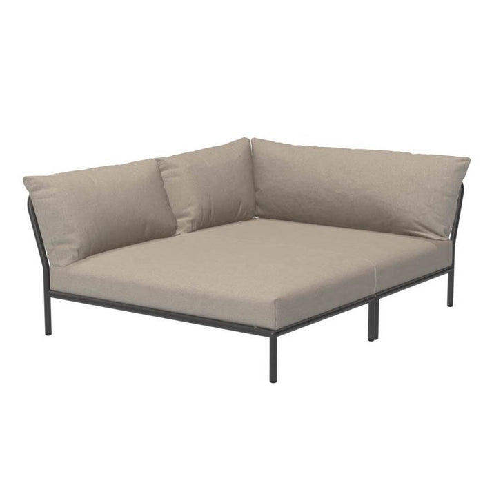 Level2 Cozy Corner loungebank links frame donkergrijs stof ash