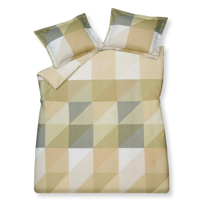 Vandyck - Dekbedovertrek FLASHY Light olive 140x220 cm (satijnkatoen)