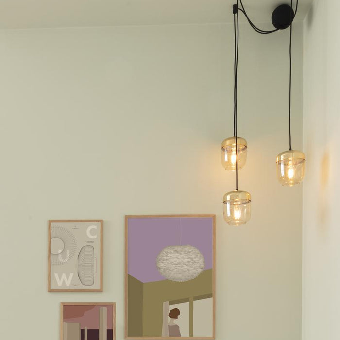 Umage Acorn hanglamp Ø14 zwart snoer, messing