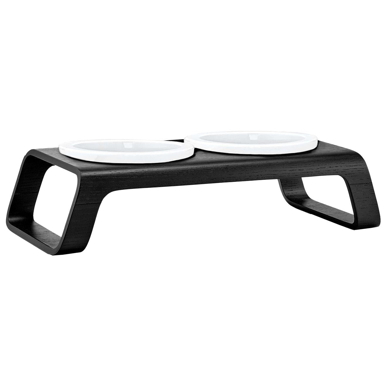 MiaCara Desco kattenvoerbak porselein essen zwart