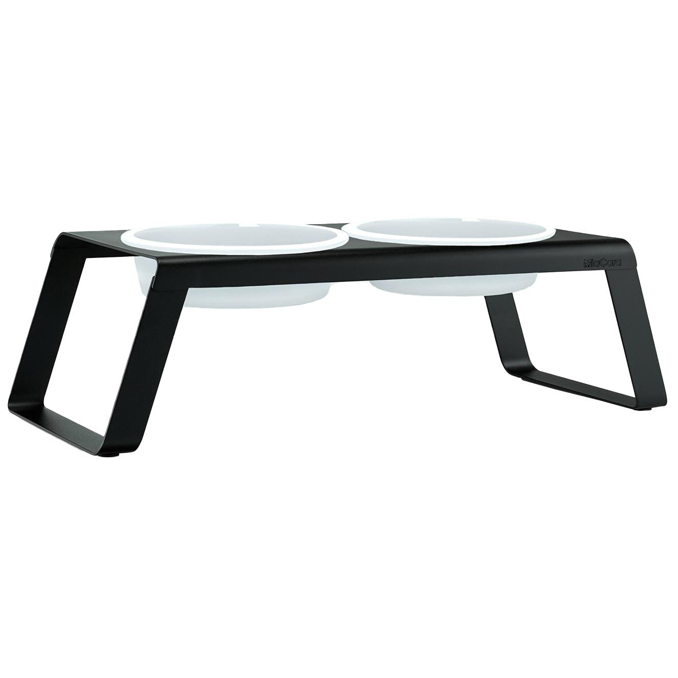 MiaCara Desco hondenvoerbak porselein large zwart