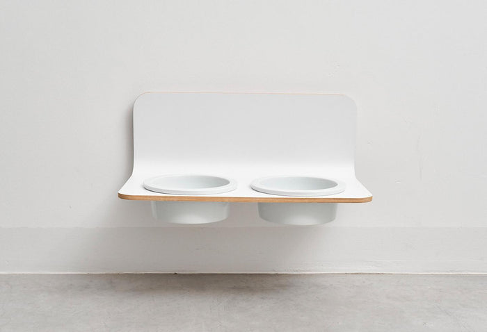 MiaCara Arco hondenvoerbak wand porselein small|medium Grey