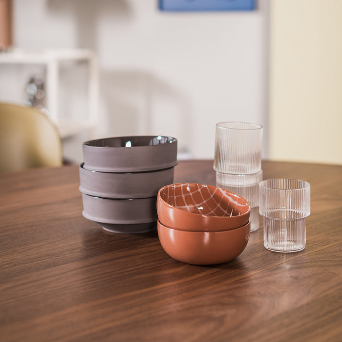 SERAX - Kelly Wearstler - Dune Kom Ø 14,5 cm - Slate - Set van 2