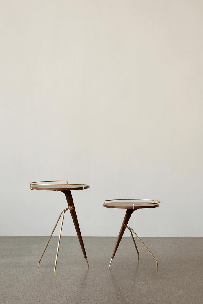 Audo Copenhagen Umanoff bijzettafel Ø45 walnoot|messing