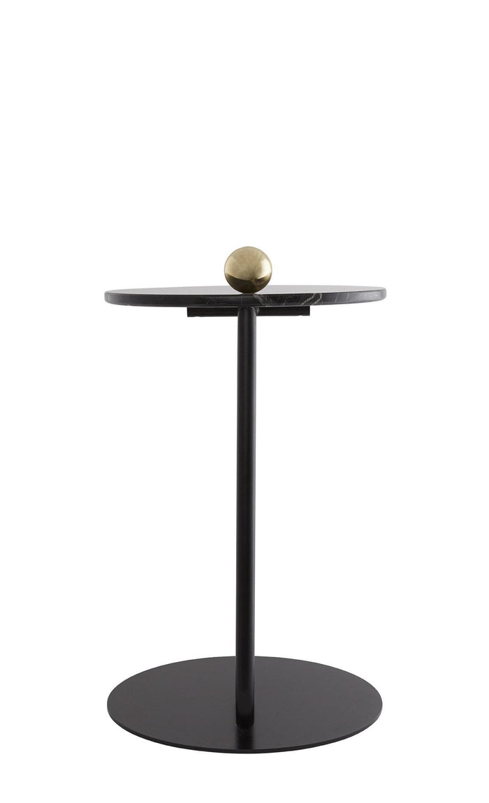 Castellum bijzettafel Ø40 Black|marmer