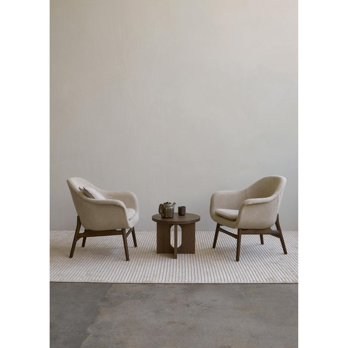 Audo Copenhagen Androgyne bijzettafel Ø50 donker eiken, Kunis Breccia