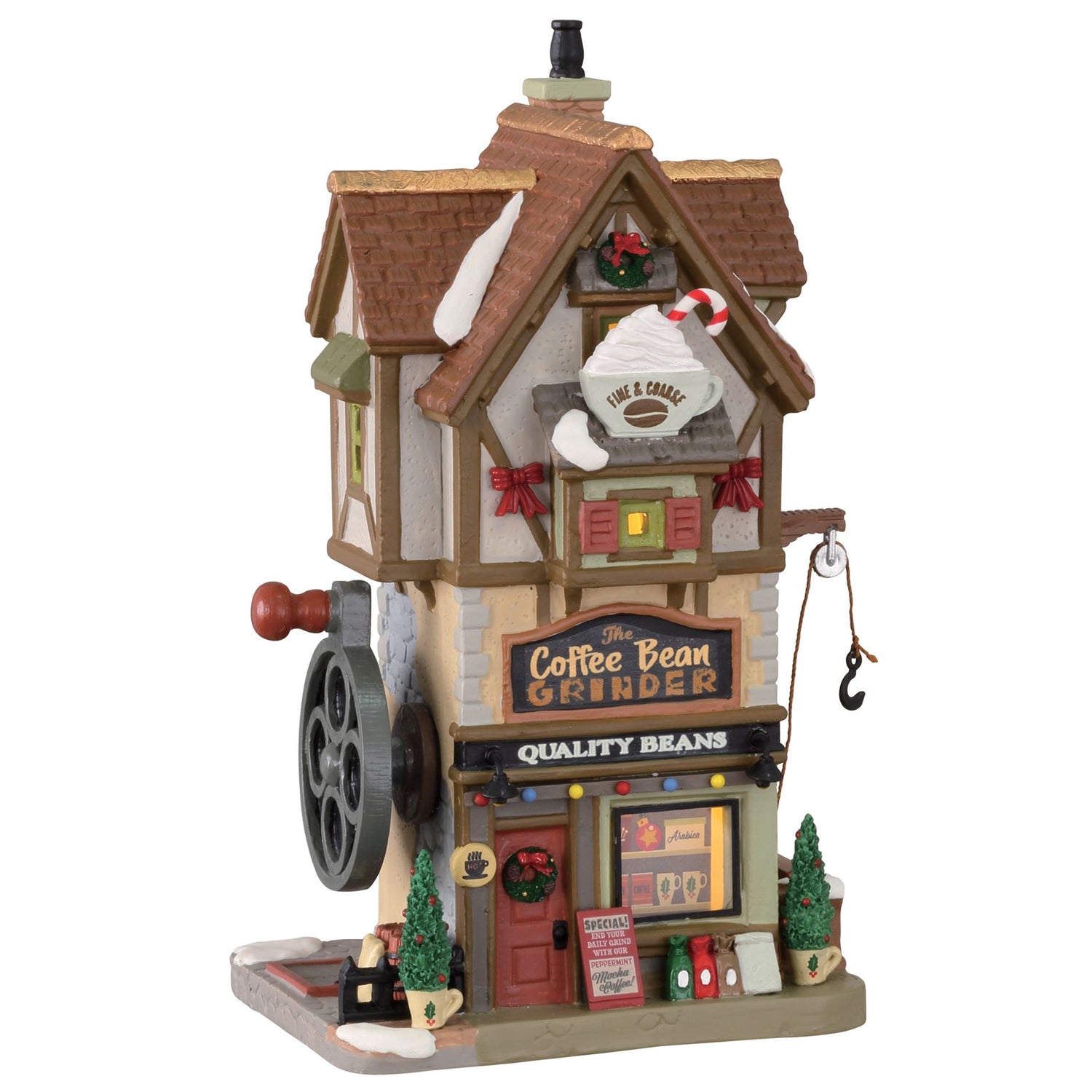 Lemax - 'The Coffee Bean Grinder' - Verlicht gebouw - Exclusief