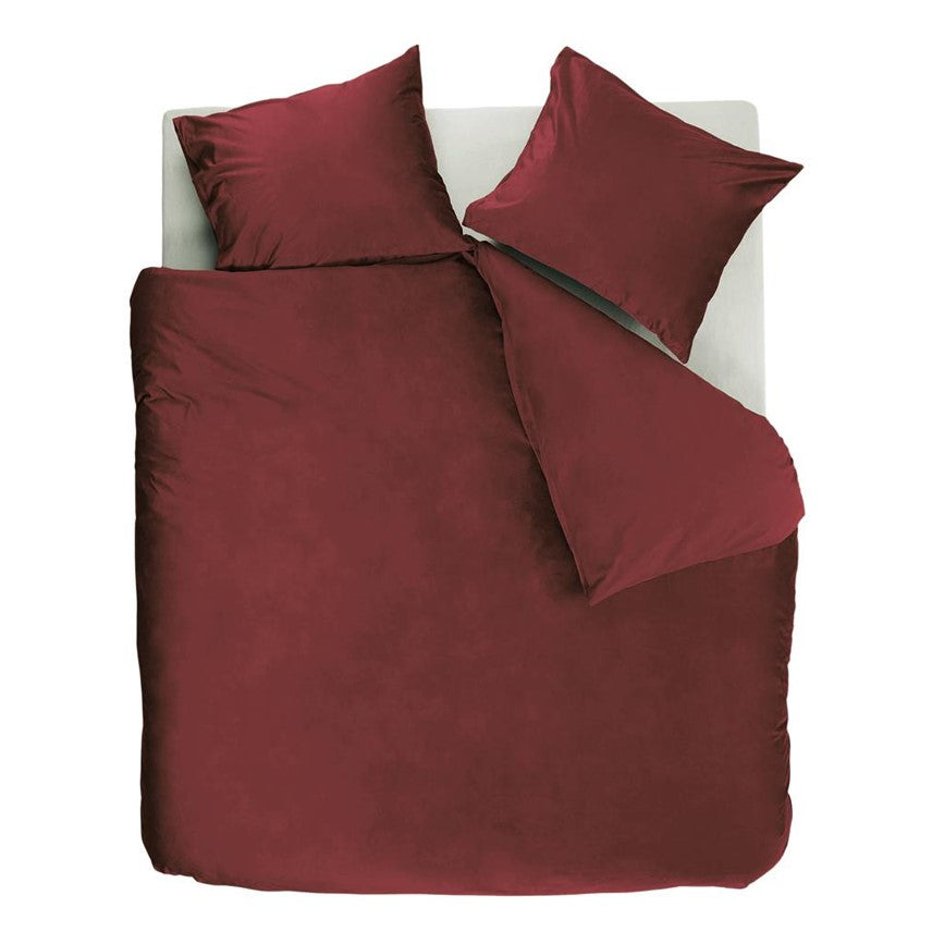 At Home by Beddinghouse Tender Dekbedovertrek 200 x 200/220 cm - Donkerrood