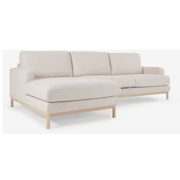 Kave Home Mihaela 3-Zitsbank Chaise Longue Links - Wit