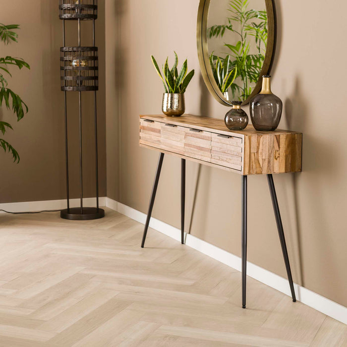 by fonQ  Dim Sidetable - B 120 cm - Teakhout