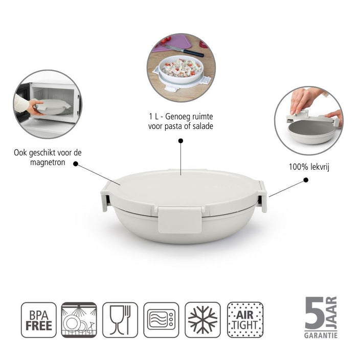 Brabantia Make & Take Lunchbox 1 L - Kunststof - Light Grey