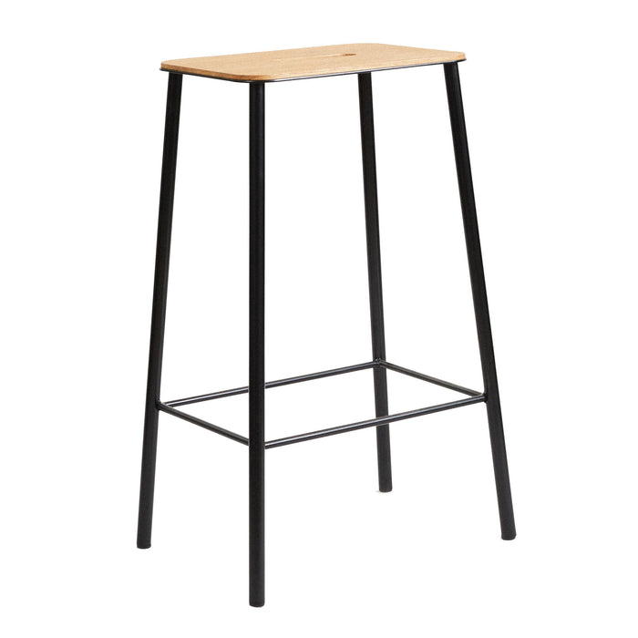 Frama Adam barkruk H65 naturel leer|zwart