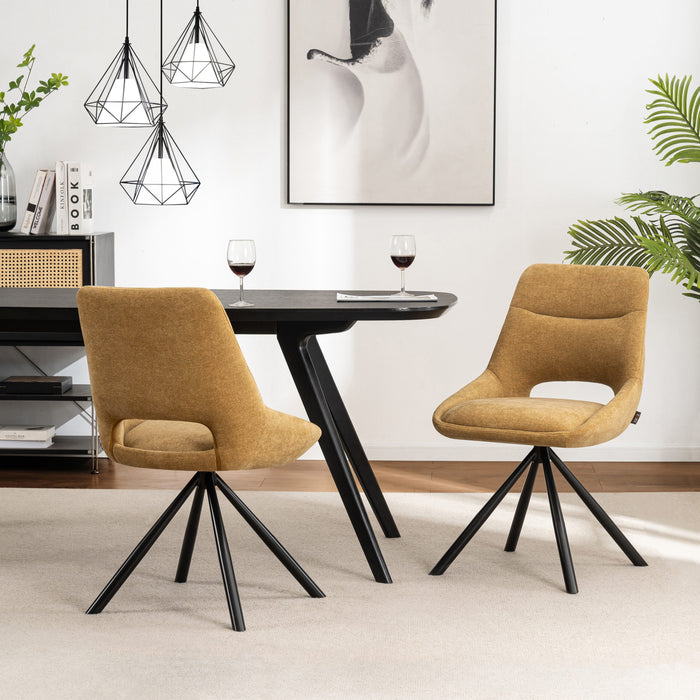 Furnihaus Eetkamerstoel Tosca Mosterd Geel Stof