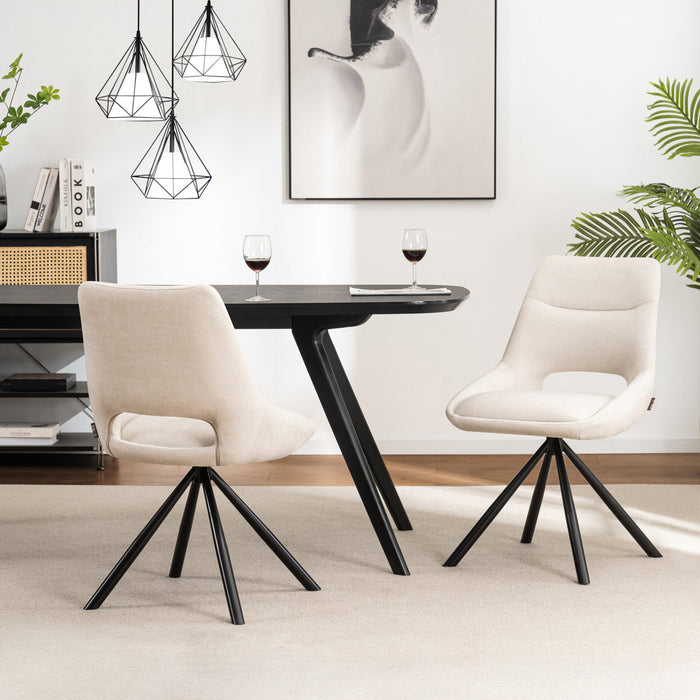 Furnihaus Eetkamerstoelen set van 4 - Tosca - Beige - Stof