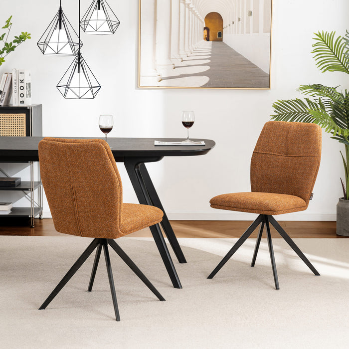 Furnihaus Eetkamerstoelen set van 2 - Emma - Oker Geel - Stof