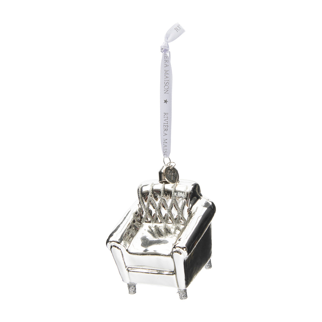 Riviera Maison Kerstbal Zilver, Zilveren stoel - RM Classic Chair